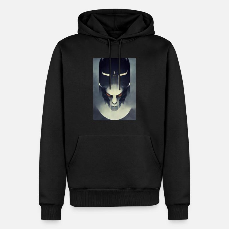 Fantasy Krieger Horror - Männer Premium Bio Hoodie - Schwarz