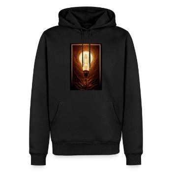 Lampe à incandescence Vintage Light - Sweat à capuche Premium bio Homme - noir - Devant - Nico (187cm)