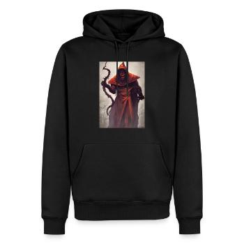 Halloween Creepy Skull - Men’s Premium Organic Hoodie - black - Front - Nico (187cm)