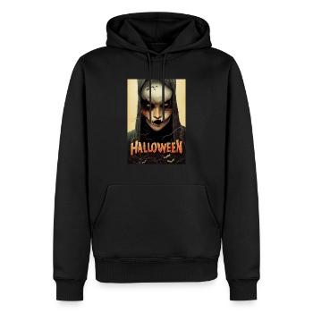 Halloween Creepy Skull - Men’s Premium Organic Hoodie - black - Front - Nico (187cm)