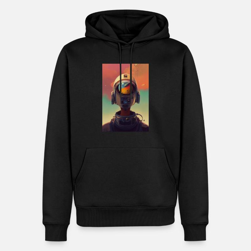 Astronaute Space Future - Sweat à capuche Premium bio Homme - noir