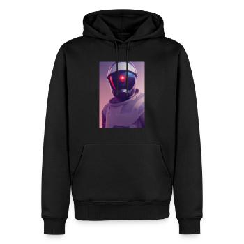 Astronaute Space Future - Sweat à capuche Premium bio Homme - noir - Devant - Nico (187cm)