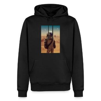 Astronaut Space Future Desert - Men’s Premium Organic Hoodie - black - Front - Nico (187cm)