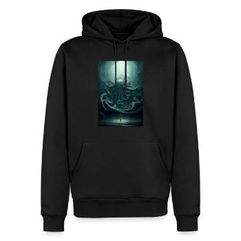 cthulhu Heavy Metal Horror Lovecraft - Männer Premium Bio Hoodie - Schwarz - Vorne - Nico (187cm)