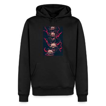 Japan Maske Hannya Dämon Judo Kampf Krieger - Männer Premium Bio Hoodie - Schwarz - Vorne - Nico (187cm)