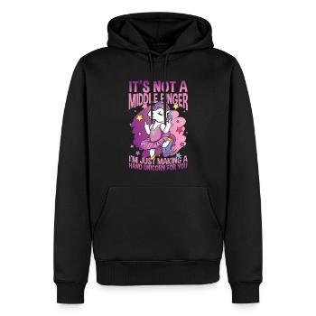 Lustiger Einhorn Spruch für Einhorn Liebhaber - Männer Premium Bio Hoodie - Schwarz - Vorne - Nico (187cm)