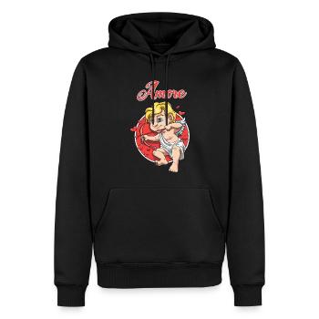 Liebesengel Zeichen der Liebe Romantik Geschenk - Männer Premium Bio Hoodie - Schwarz - Vorne - Nico (187cm)