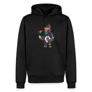 Gorille portugais - Sweat à capuche Premium bio Homme - noir - Devant - Nico (187cm)