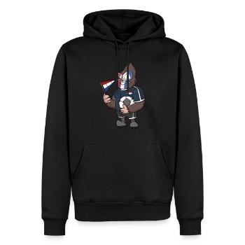 Gorille hollandais - Sweat à capuche Premium bio Homme - noir - Devant - Nico (187cm)