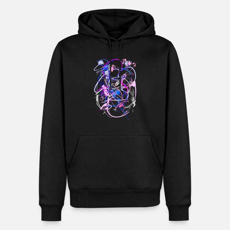 Abstrait - Sweat à capuche Premium bio Homme - noir
