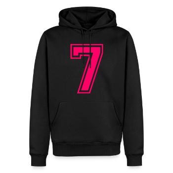 7 - Men’s Premium Organic Hoodie - black - Front - Nico (187cm)