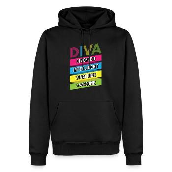 Lustiges Scheidung Glücklich Geschieden und - Männer Premium Bio Hoodie - Schwarz - Vorne - Nico (187cm)