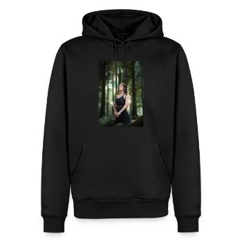 Fille d’anime - Sweat à capuche Premium bio Homme - noir - Devant - Nico (187cm)