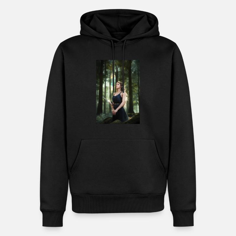 Fille d’anime - Sweat à capuche Premium bio Homme - noir