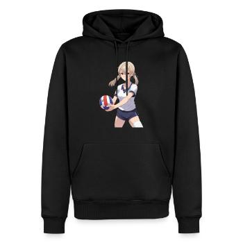 Manga Volleyball Mädchen - Männer Premium Bio Hoodie - Schwarz - Vorne - Nico (187cm)