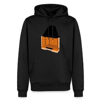 Prefabricated fireplace C1 - Men’s Premium Organic Hoodie - black - Front - Nico (187cm)