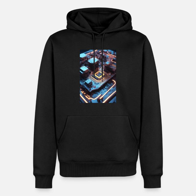 Leiterplatte - Männer Premium Bio Hoodie - Schwarz