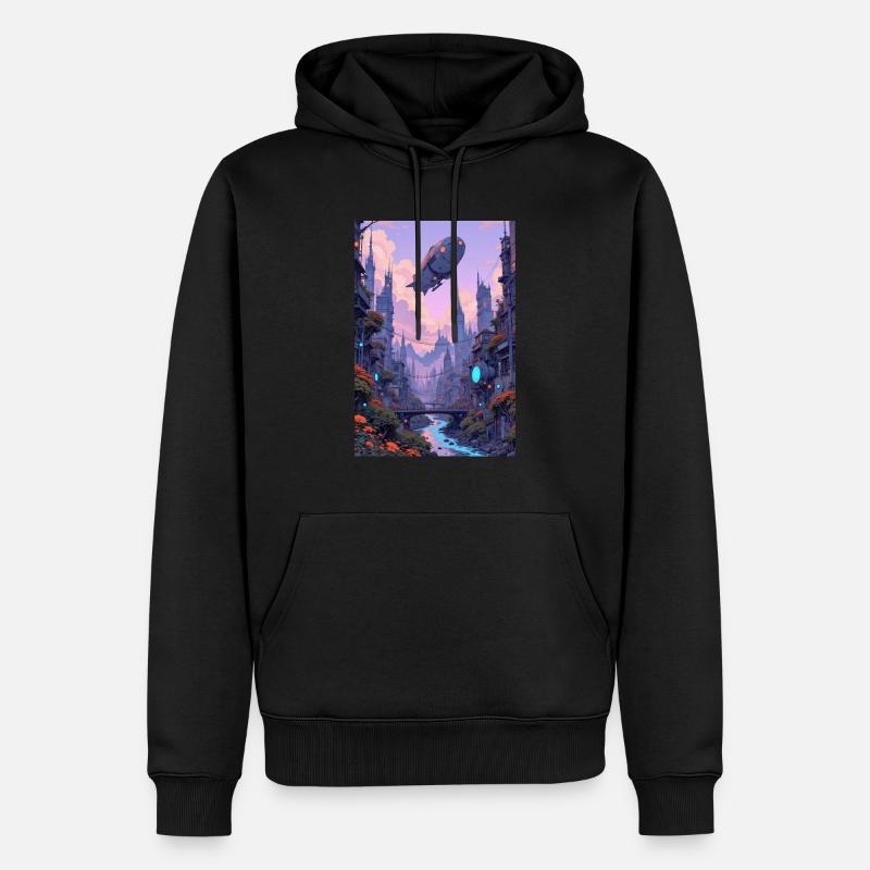 Luftschiff. - Männer Premium Bio Hoodie - Schwarz