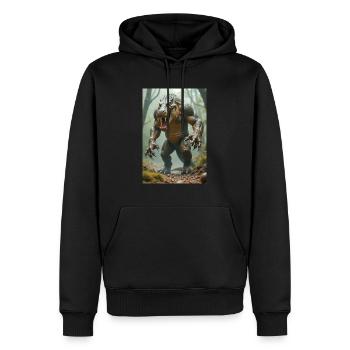 Ammit, bête monstrueuse, attendant par les écailles de j - Sweat à capuche Premium bio Homme - noir - Devant - Nico (187cm)