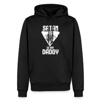 | satanisme Cadeaux satanistes satanistes de pentagramme - Sweat à capuche Premium bio Homme - noir - Devant - Nico (187cm)