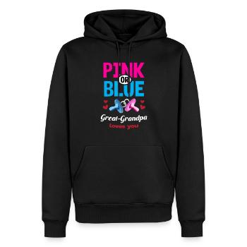 L’arrière-grand-père rose ou bleu vous aime le genre - Sweat à capuche Premium bio Homme - noir - Devant - Nico (187cm)