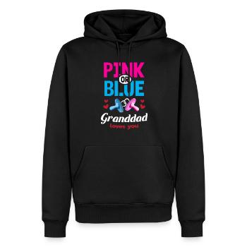Pink or Blue Granddad Loves You Gender Reveal - Männer Premium Bio Hoodie - Schwarz - Vorne - Nico (187cm)