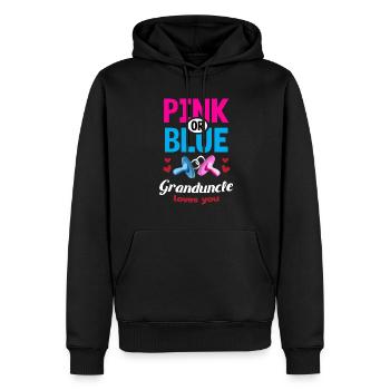 Pink or Blue Granduncle Loves You Gender Reveal - Männer Premium Bio Hoodie - Schwarz - Vorne - Nico (187cm)