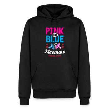 Rose ou bleu Meemaw vous aime Genre Révéler Party - Sweat à capuche Premium bio Homme - noir - Devant - Nico (187cm)