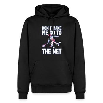 Tennis don´t make me go to the net tennis player - Männer Premium Bio Hoodie - Schwarz - Vorne - Nico (187cm)