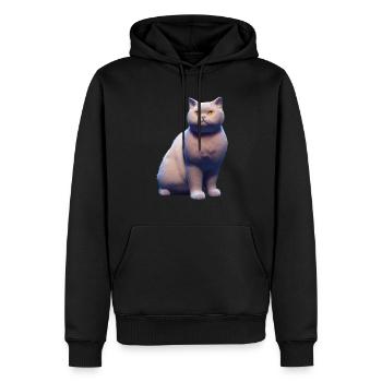 Britisch Kurzhaar Katze - Britisch Kurzhaar - Männer Premium Bio Hoodie - Schwarz - Vorne - Nico (187cm)