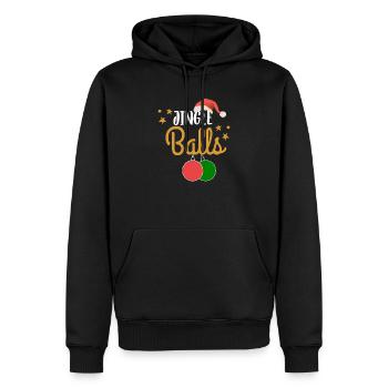 Weihnachten Männer Humor Lustig Jingle Balls - Männer Premium Bio Hoodie - Schwarz - Vorne - Nico (187cm)