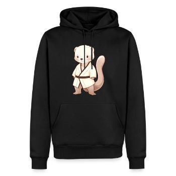 Judo Mungo - Männer Premium Bio Hoodie - Schwarz - Vorne - Nico (187cm)