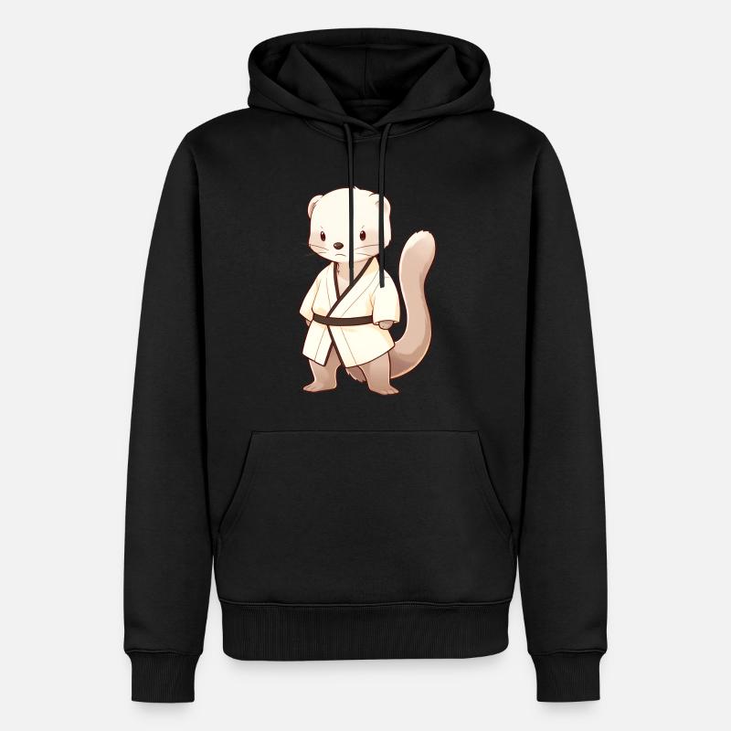 Mangouste de judo - Sweat à capuche Premium bio Homme - noir