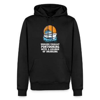 Weekend Forecast Pontooning With A Chance Of - Männer Premium Bio Hoodie - Schwarz - Vorne - Nico (187cm)