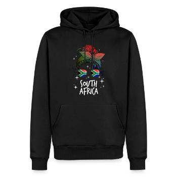 Afrique du Sud - Sweat à capuche Premium bio Homme - noir - Devant - Nico (187cm)