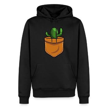 Cactus arbuste Cactus piquant jardinier de jardin - Sweat à capuche Premium bio Homme - noir - Devant - Nico (187cm)