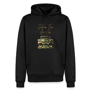 Hip-Hop der Goldenen Ära - Männer Premium Bio Hoodie - Schwarz - Vorne - Nico (187cm)