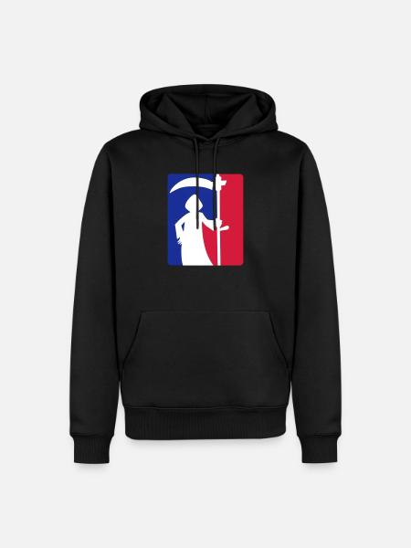 Tot, aber lustig - Männer Premium Bio Hoodie - Schwarz