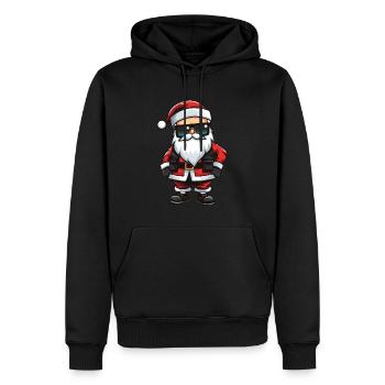 Père Noël Père Noël cool - Sweat à capuche Premium bio Homme - noir - Devant - Nico (187cm)