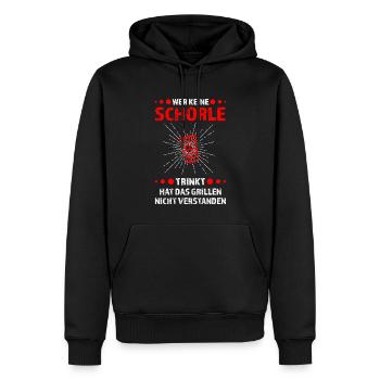 Schorle Pfälzer Dubbeglas Geschenk - Männer Premium Bio Hoodie - Schwarz - Vorne - Nico (187cm)