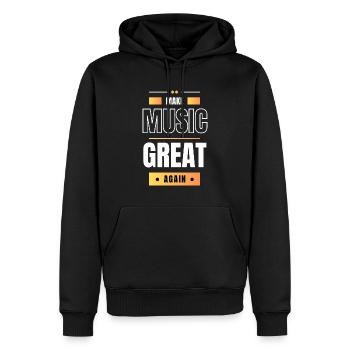 Make Music Great Again - Men’s Premium Organic Hoodie - black - Front - Nico (187cm)