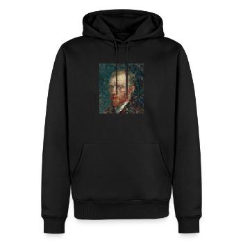 Van Gogh verpixelt farbig - Männer Premium Bio Hoodie - Schwarz - Vorne - Nico (187cm)