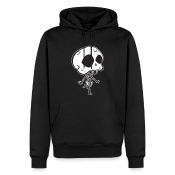 Vampir Skelett - Männer Premium Bio Hoodie - Schwarz - Vorne - Nico (187cm)