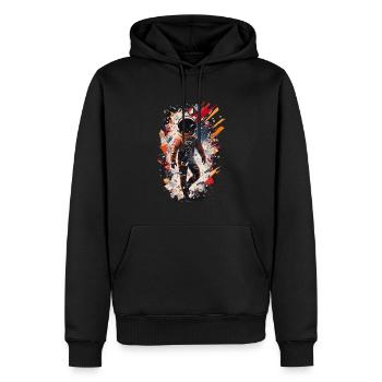 Astronaut lost in space - Splash Art Illustration - Männer Premium Bio Hoodie - Schwarz - Vorne - Nico (187cm)