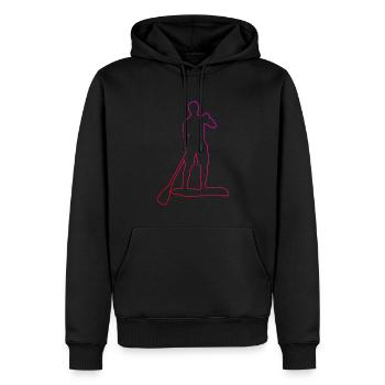 Stand up Paddle Paddle Femme - Sweat à capuche Premium bio Homme - noir - Devant - Nico (187cm)