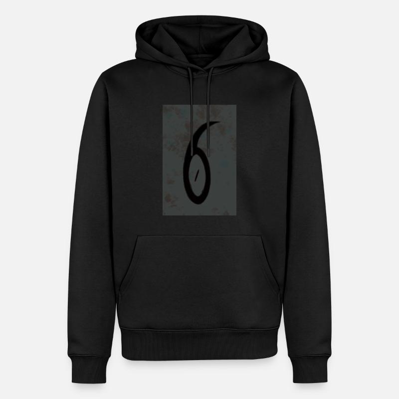 6 - Männer Premium Bio Hoodie - Schwarz