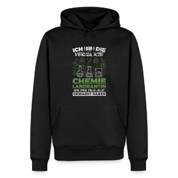 Die Verrückte Chemie Laborantin Chemiker Chemie - Männer Premium Bio Hoodie - Schwarz - Vorne - Nico (187cm)