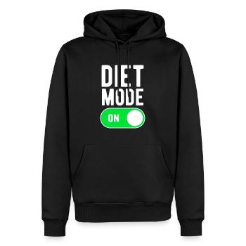 Mode Régime ON Gym Musculation Poids Séance D’entraînement - Sweat à capuche Premium bio Homme - noir - Devant - Nico (187cm)