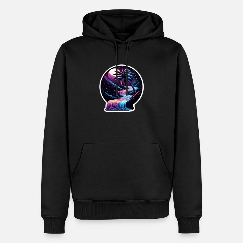Palmier Galaxa - Sweat à capuche Premium bio Homme - noir