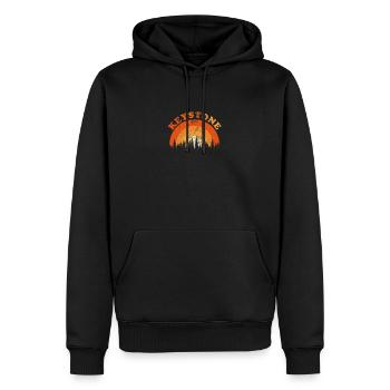 Vintage Keystone Colorado Fan rétro Cool coucher de soleil - Sweat à capuche Premium bio Homme - noir - Devant - Nico (187cm)